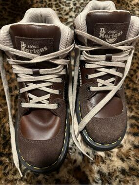 Dr Martens Brown Zuma Hiker Boots Leather and Suede Womens AirWair